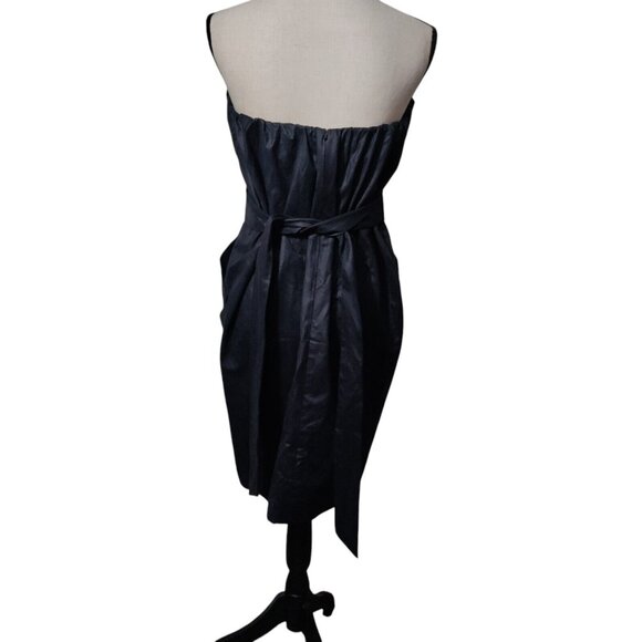 All Saints Jessamine Corset Dress Black Sweet Fitted Belt Pockets Party.Sz 12 - Picture 2 of 10